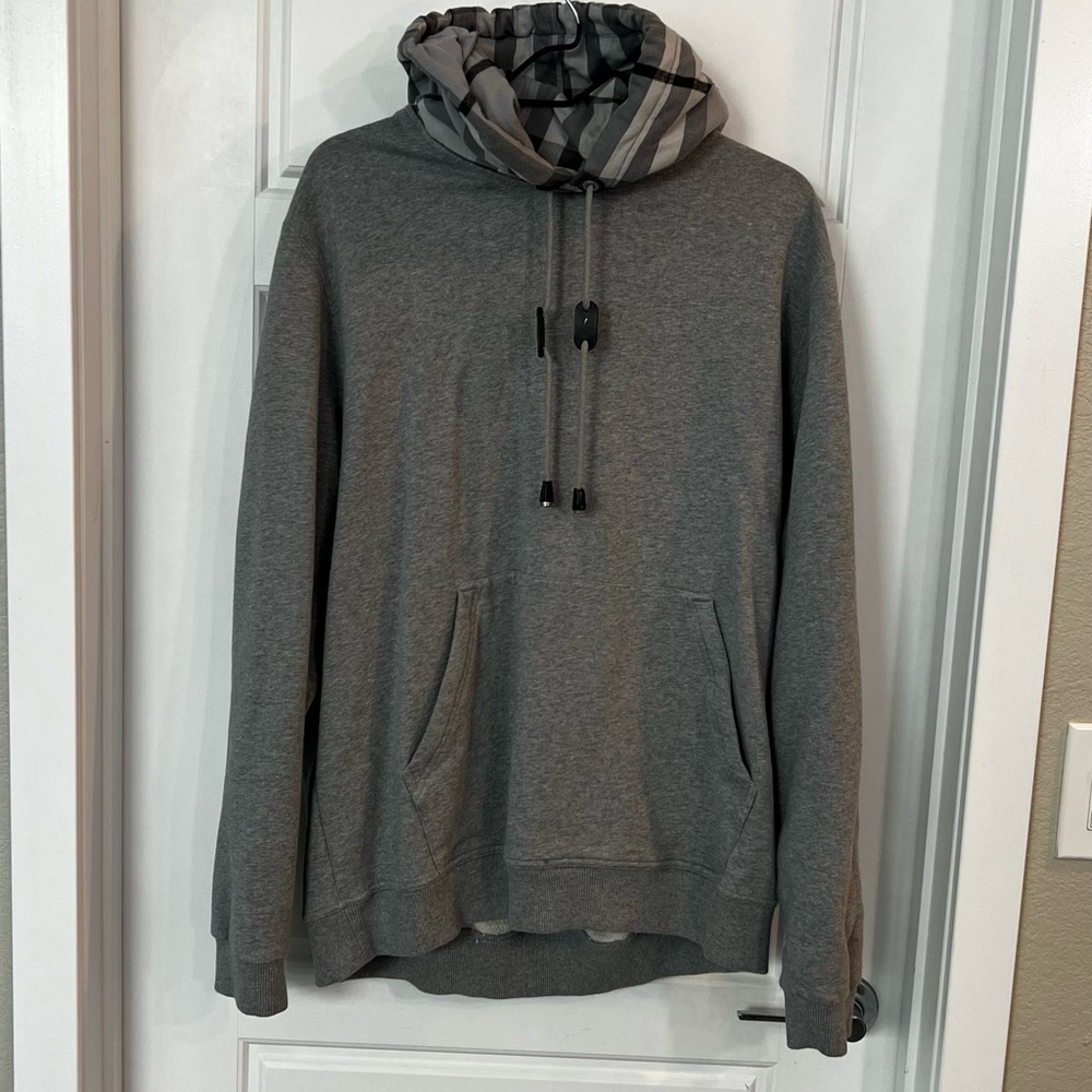 Burberry Gray Hooded Sweatshirt
